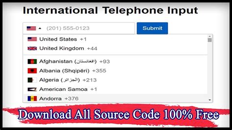 International Telephone Input .